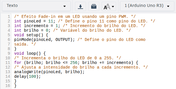 Outra imagem da montagem do circuito do LED
